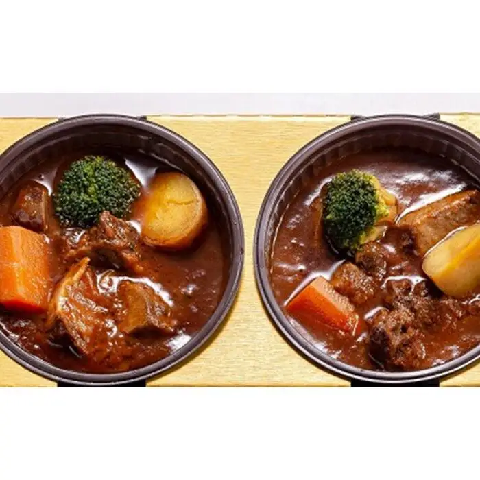 レンジで簡単　神戸牛ビーフシチュー＆ハンバーグ　各2個セット