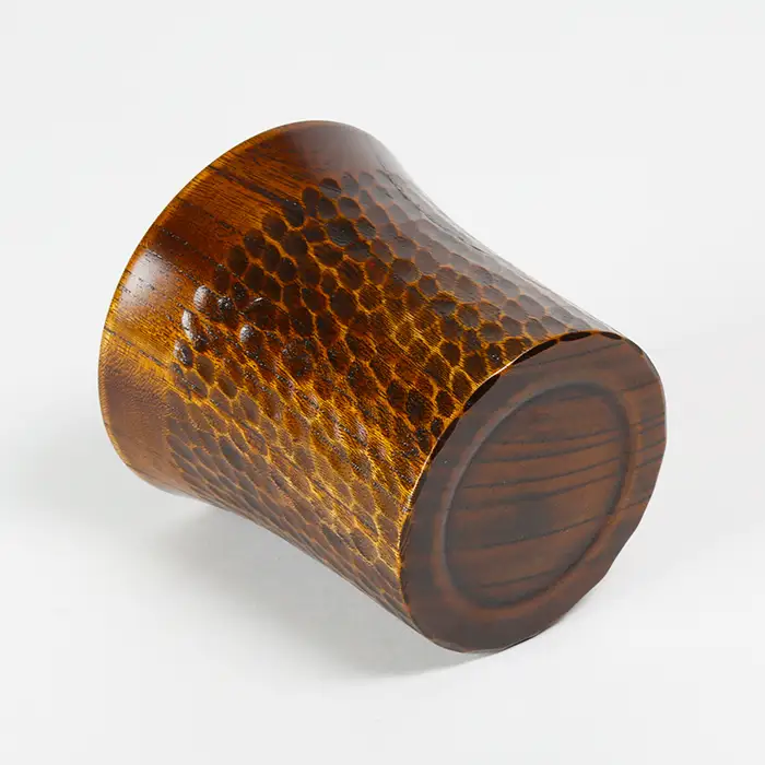 木工房矢吹のケヤキのフリーカップ（彫刻入り）＜085-008＞