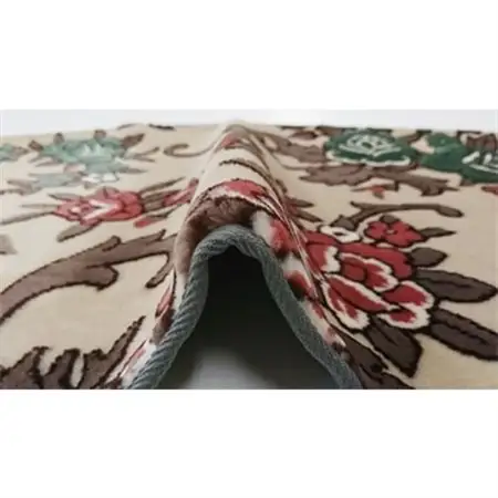 玄関マット 50×80 洗える マット 高級 金華山織 花ストリーク ベージュ_雑貨・日用品  家具・インテリア _【1064270】