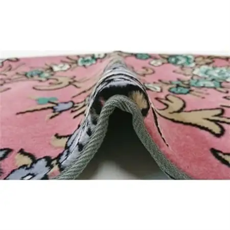 玄関マット 50×80 洗える マット 高級 金華山織 花ストリーク ピンク_雑貨・日用品  家具・インテリア _【1064273】
