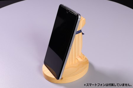 木製 スマホスタンド いぬ 蛤碁石付き [ミツイシ(黒木碁石店) 宮崎県 日向市 452060825]