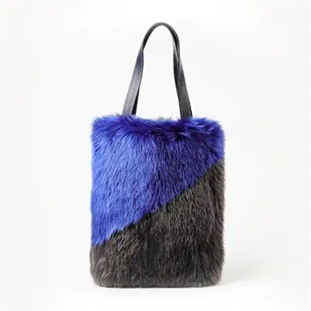 OKADA TEXTILE 切り替えトートバッグ(チャコールグレー×ロイヤルブルー)_装飾品・工芸品 トートバッグ・ショルダーバッグ 鞄・バッグ かばん カバン_【1066758】