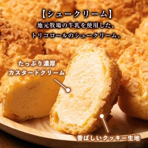 isa246 伊佐銘菓！トリコロールのシュークリーム＜クッキー生地＞(7個)お菓子 洋菓子 スイーツ おやつ 冷凍 冷凍便 家族団欒【ケーキハウストリコロール】