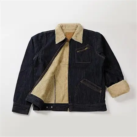 デニムファージャケットXS ベージュ_装飾品・工芸品  洋服 _【1106067】