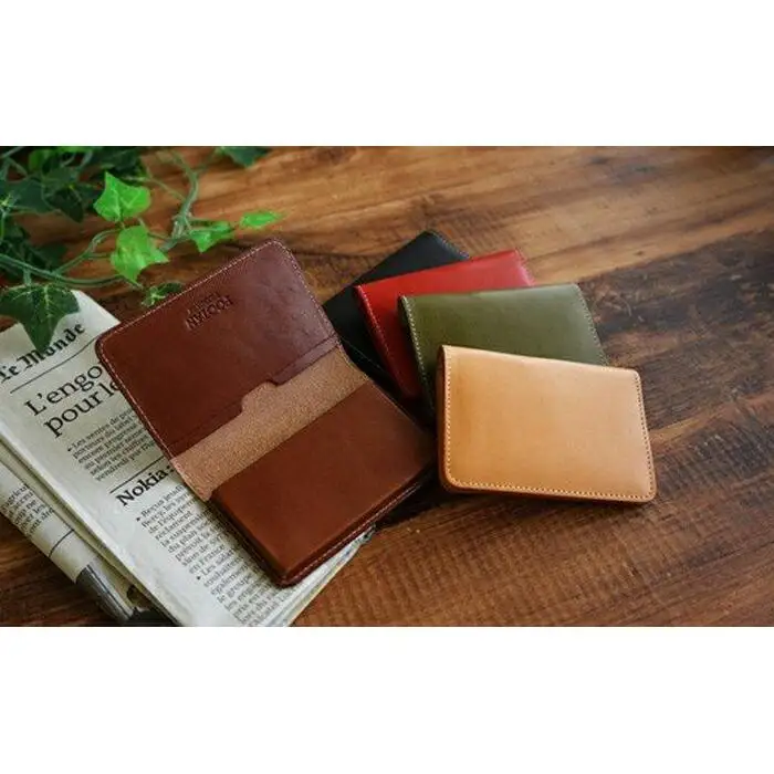 名刺入れ 【ディープグリーン】FOOTANブランド 本革名刺入れ