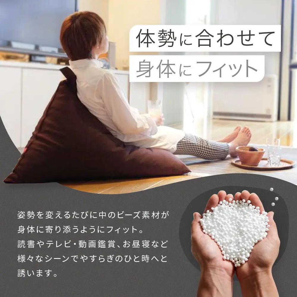 【大東寝具】tetra 8号帆布（レギュラーサイズ）（青紫）｜京都 ビーズクッション 人気ブランド くつろぎ 癒し クッション