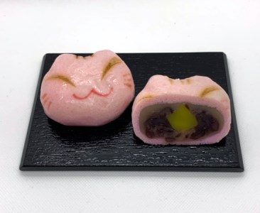 京都猫スイーツ 紅白猫まんじゅう 6個入 [1645]