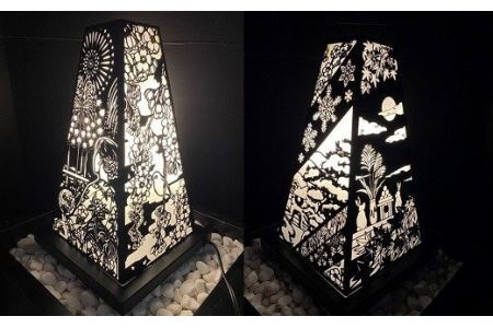 金属加工技術を応用！和モダンなスタンドライト JAPANDON （屋内用行燈）[ZJ803]