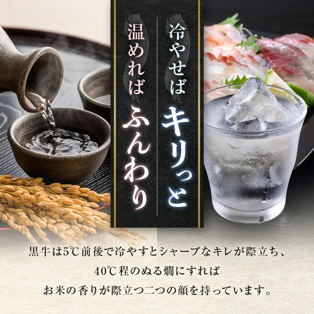 【日本酒】純米酒 黒牛 名手酒造 一升瓶2本　日本酒