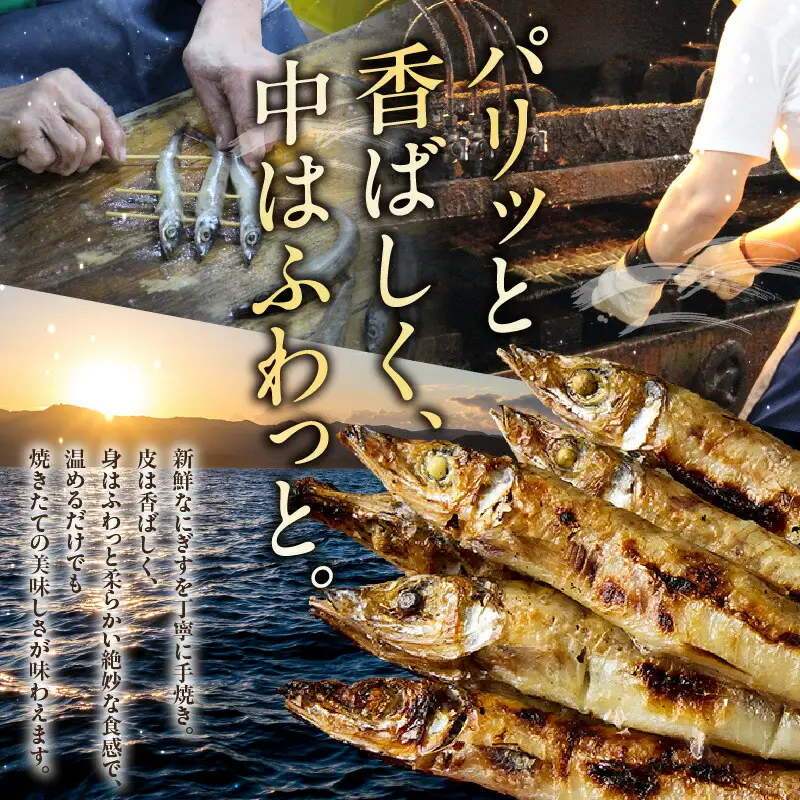 【にぎす 焼にぎす36尾 冷蔵】香住で水揚げされたにぎすを素焼きしました。昔なつかしい 素朴な風味 手焼き丁寧に焼いています 焼ニギス ニギス 新鮮 香住産 国産 兵庫県  香住 10000 10000円 一万円 以下 浜貞商店 29-01