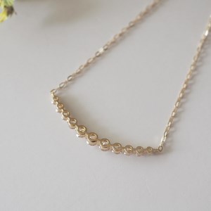 [MADE IN KOFU]K18 D0.5ct ダイヤラインネックレス TI-586