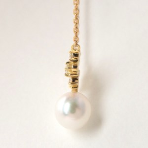ジュエリーの街【山梨甲府】よりお届けする　アコヤ真珠ダイヤモンドネックレス　Ｎ31　K037808-H
