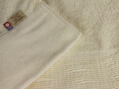 【 オフホワイト ＆ キナリ 】 オーガニック パイル バスタオル 2枚 セット OG-40