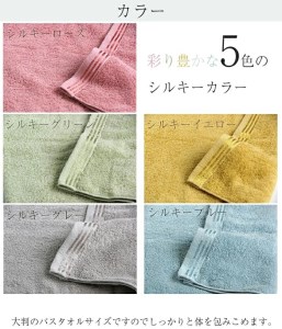 【 シルキーブルー ＆ シルキーブルー 】 トリプルボーダー シャワータオル 2枚 ＆ ハンドタオル 2枚 セット SP-50