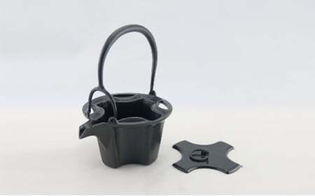 【高岡銅器】アルミ鋳物 燗鍋 七宝 黒 民芸品 工芸品 伝統技術 装飾品 日用品  FAD-0698