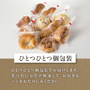  自家培養酵母で焼く店主厳選のアラカルトパン10点セット！酵母 パン 国産小麦 10点 個別包装 京都府 木津川 065-03