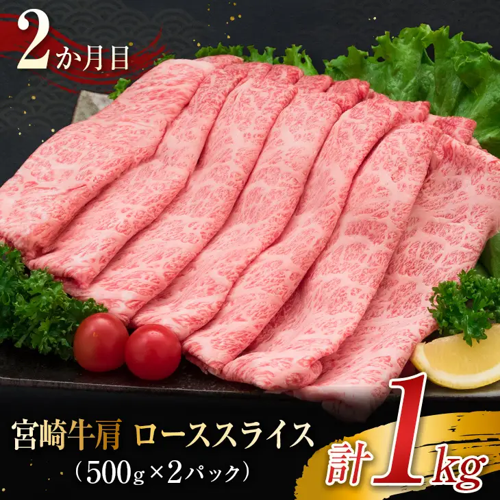 3か月 お楽しみ 定期便 宮崎牛 堪能 セット 合計3kg_L9-25