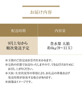 【9月お届け】数量限定!平和農園 豊水梨 大箱＜約4kg＞