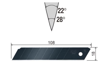 プロ用カッター 職専カッター＋替刃(黒刃)セット 【大】 ◇ 貝印 (L-002＋BL-20)