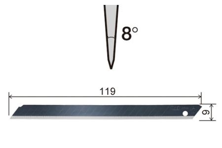 H10-198 プロ用カッター 職専カッター＋替刃(超鋭角)セット 【ロング38】 ◇ 貝印 (D-001＋VD-38-50)