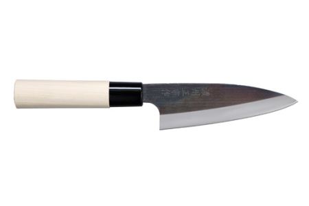 【濃州正宗作　鋼和包丁　幅広小包丁135ｍｍ】　70年以上の歴史ある工場がつくる伝統のハガネ和包丁H6-124