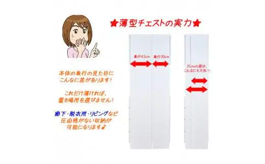 【洗面所などの限られた空間に便利】 ランドリー収納　レノア(55cm幅） ホワイト