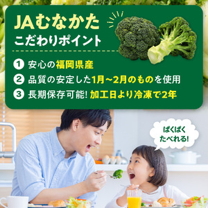 JAむなかたブロッコリー部会より！冷凍ブロッコリー1kg【ほたるの里】_HA0621