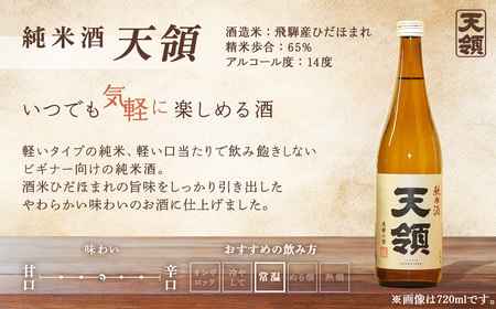 「純米 飲みくらべ」Aセット 純米酒天領（720ml×1本）/純米吟醸原酒ひだほまれ55（720ml×1本）【2-1】