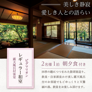 飲泉、自家源泉かけ流しの宿観音温泉「ピグマリオン・レギュラー和室」ペア宿泊招待券（1泊2食付） 旅行 伊豆