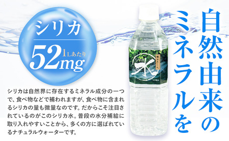 【6ヶ月定期便】 水 シリカ水 500ml × 48本 × 年6回 有限会社七城町特産品センター メロンドーム 《お申し込みの翌月から出荷》 熊本県 菊池市 水 軟水 飲料 ドリンク 清涼飲料水 天然地下水 ペットボトル ミネラルウォーター 定期便 送料無料