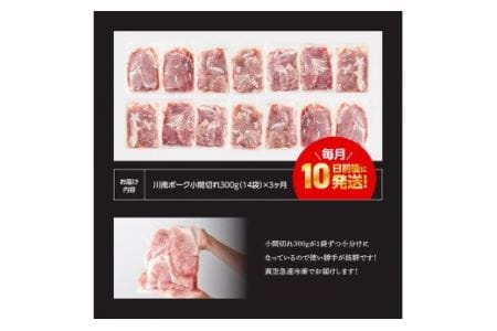 【3ヶ月定期便】宮崎県産豚肉 川南ポーク小間切れ4.2kg(300g×14パック) 【 肉 豚 豚肉 国産 豚肉 九州産 豚肉 宮崎県産 豚肉 小間切れ 豚コマ 豚セット 豚 こま 豚肉定期便 全3回 便利 送料無料豚肉 】