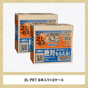 健康ミネラルむぎ茶 2L×6本×2ケース PET 【 麦茶 むぎ茶 麦茶 むぎ茶 麦茶 】