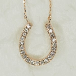 K18ピンクゴールド ダイヤモンド ペンダントネックレス　　　HＨ-018609