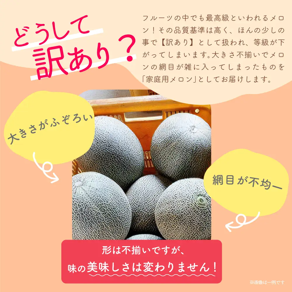 【8月後半発送】  赤肉 メロン 訳あり 約7.5kg 青森県産 メロン