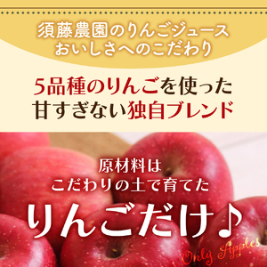 りんごジュース　１L×3本 りんご5種ブレンド農家のこだわり100％ストレート森の雫 