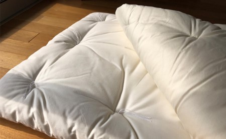 敷布団 子供 カバー セット 自然素材の手作りこども敷きふとん＋和晒しガーゼ で作ったカバー ピンクのセット 寝具 ガーゼ 布団 ふとん  ジュニアサイズ 