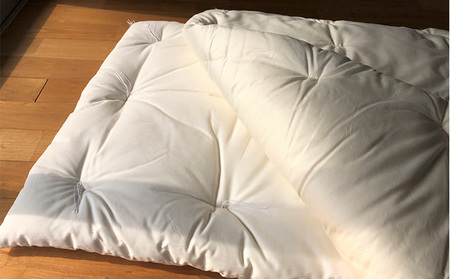 掛け布団 赤ちゃん カバー セット 自然素材の手作りベビー掛ふとん＋和晒しガーゼで作ったカバー アイボリーのセット 寝具 ガーゼ  ベビー ベビー用品 布団 ふとん ベビー布団 