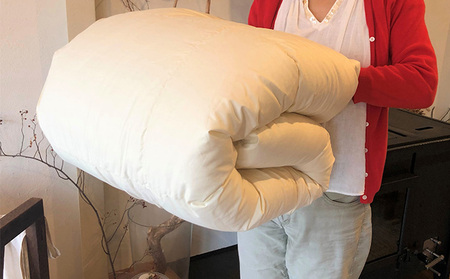 羽毛布団 子供 カバー セット こどもサイズの羽毛ふとん＋ 和晒しガーゼで作ったカバー ブルーのセット 寝具 掛け布団 羽毛 ガーゼ 布団 ふとん ジュニアサイズ  