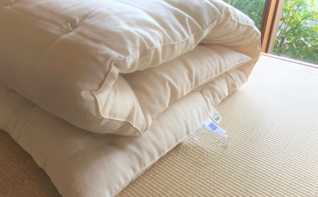 敷布団 カバー セット 介護ベッドにプラスする手作り敷きふとん＋和晒しガーゼで作ったカバー アイボリーのセット 寝具 ガーゼ 布団 ふとん 