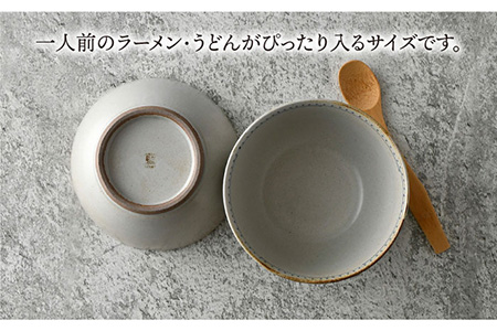 【波佐見焼】ブロンズ 丼 どんぶり (ホワイト) 2点セット 食器 皿 【藍染窯】 [JC46]  波佐見焼