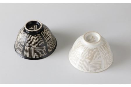 【波佐見焼】ファブリック ペア 飯碗 茶碗 食器 皿 【奥川陶器】 [KB40]  波佐見焼
