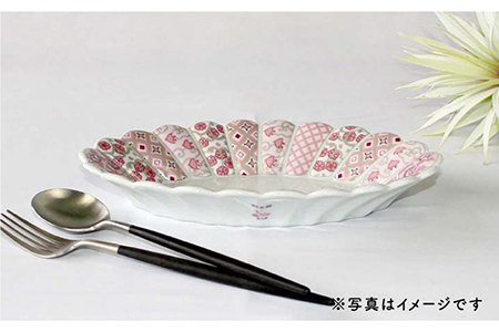 【波佐見焼】花離宮 ペア楕円皿 (大) プレート 食器 皿 【石丸陶芸】 [LB71]  波佐見焼