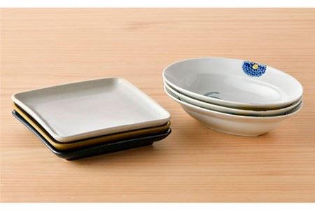 【波佐見焼】オリジナルセットアップ商品 楕円鉢 角皿 食器 皿 【大貴セラミックス/舘山堂】 [NB76] 波佐見焼