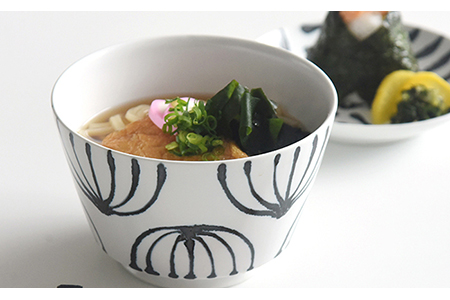 【波佐見焼】スチールライン どんぶり 4個セット 食器 皿 【natural69】 [QA107] 波佐見焼