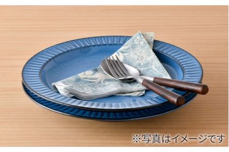 【波佐見焼】蒼鎬 リム プレート 24cm 2枚セット 食器 陶器 大皿【利左エ門窯】 [QB45]  波佐見焼