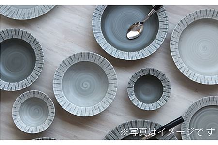 【波佐見焼】Shabby chic style カレー皿 2枚セット（ダークグレー） パスタ皿 食器 【和山】 [WB95]  波佐見焼