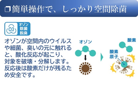 除菌・脱臭 ポータブルオゾン発生器 オースリースマート（ミントグリーン）[ZL02202]