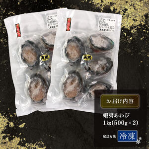 訳あり 蝦夷あわび 約1kg 冷凍 あわび