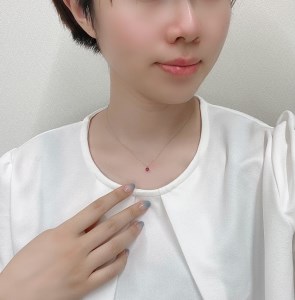 プラチナ　ビルマ産ラウンドカットルビー(0.25ctUP)ペンダント　K037822-H