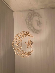 【Papilio】光のモビール「ヒンメリ」　月と星